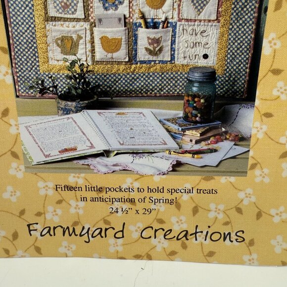 Farmyard Creations Count The Days Spring Quilt Pattern Pockets Button Notations - Picture 4 of 6